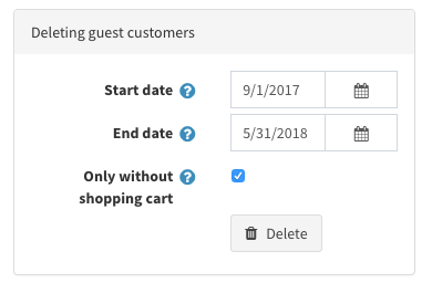 NopCommerce delete guests